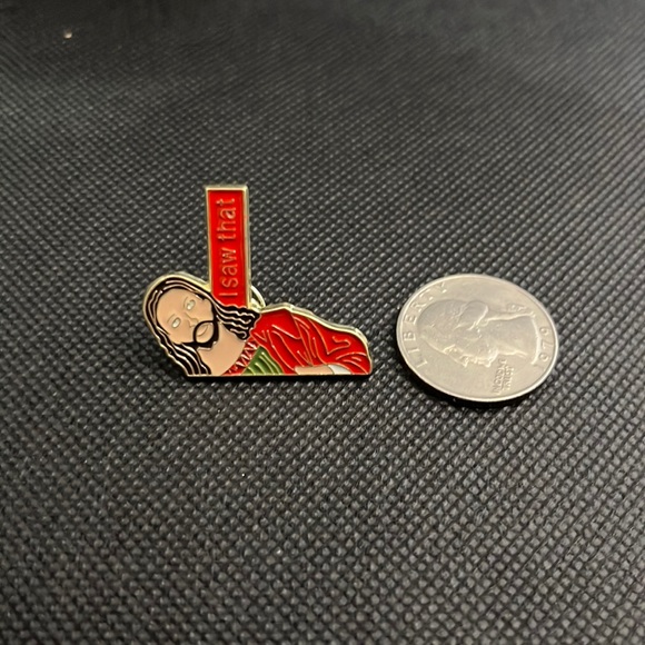 Jesus I saw that. Funny brooch lapel pin backpack pin‎ hat pin - Picture 2 of 3
